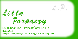 lilla porpaczy business card